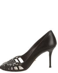 Cutout Leather Pumps By Prada .